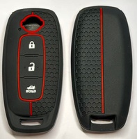 Vente en gros usine – Housse de clé en silicone haut de gamme WZ pour télécommande Toyota Camry Corolla DMAX MUX 2 boutons, texture nid d'abeille, protection intégrale