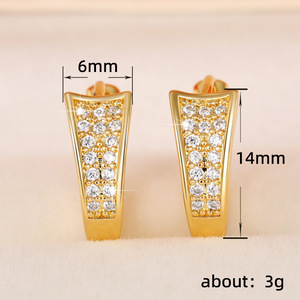 Small Hollow Huggie Earrings for Women Sparkling Ear Cuff Daily Fashion Jewelry - Product Image 5