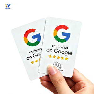 Carte NFC PVC professionnelle CR80 13,56 MHz ISO14443A étanche pour les réseaux sociaux Ins Tiktok ou les <span class=keywords><strong>avis</strong></span> Google - Product Image 2