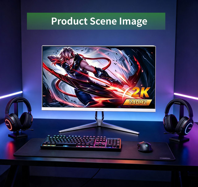 27 Inch 240 Hz Gaming Computer Monitor QHD 2K Desktops Monitors Fixed Base Supports Wall Mounting