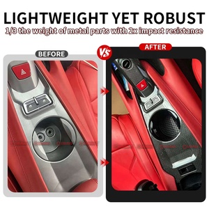 Pièces automobiles de qualité supérieure, style OEM, en fibre de carbone sèche, porte-gobelets intérieur pour Ferrari F12 - Product Image 2
