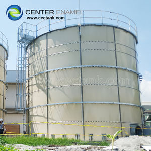 Réservoir d'égalisation <span class=keywords><strong>des</strong></span> <span class=keywords><strong>eaux</strong></span> usées chimiques avec structure en acier boulonné revêtu d'époxy et toit en dôme d'aluminium - Product Image 6