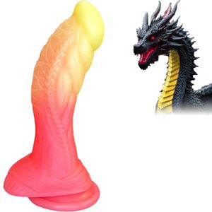 Fantaisie monstre gode avec boules U & G-spot <span class=keywords><strong>Dragon</strong></span> gode avec ventouse Long Plug Anal jouets sexuels pour adultes pour femmes hommes Couples - Product Image 1