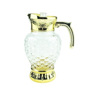 ชุดแก้วน้ำใสลายปลา 1.6 ลิตร พร้อมแก้วน้ำขนาด 150 มล. ชุด 4 ชิ้น ชุบทอง ดีไซน์คลาสสิก สำหรับเครื่องดื่ม บาร์ที่บ้าน ภาชนะแก้วสำหรับรับประทานอาหาร - Product Image 4