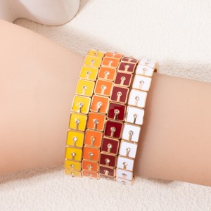 <span class=keywords><strong>2025</strong></span> Vàng Vòng Vuông Hạt Với Vòng Đeo Tay Kim Cương Đầy Màu Sắc Đàn Hồi Căng Men Vòng Đeo Tay - Product Image 2