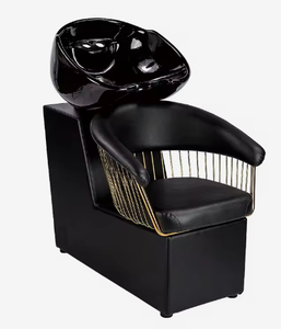 Nuevo Sillón de Peluquería Moderno de Cuero con Lavabo de Cerámica y Estructura Metálica - Diseño Semi-Reclinable - Product Image 4