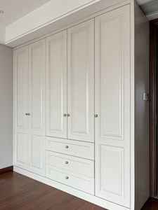 Fabrieksprijs Trendy Franse Gesegmenteerde Garderobeopslag Van Hoge Kwaliteit Op Maat Slaapkamermeubilair Klaar Om Kastkast Te Monteren - Product Image 4