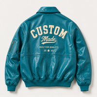 Blouson Bomber en Cuir Vintage Personnalisé pour Homme, Veste Universitaire à Fermeture Éclair Métallique, Veste Letterman avec Patch Chenille, Marque Privée, Fabrication OEM