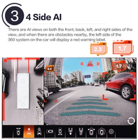 Système de caméra de voiture AI 3D à vue panoramique 360° 1080P, kit de stationnement arrière à 4 caméras, étanche IP67, vision nocturne DVR pour SUV