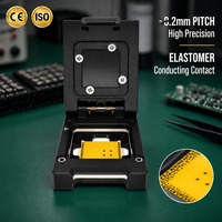 Soporte de prueba de IC de paso de 0.2mm tipo concha, manual giratorio con ajuste por presión, para pruebas de chips semiconductores y elastómeros, de fábrica OEM