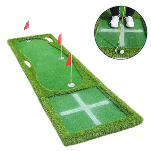 Grand tapis de mise en place personnalisé en usine, aides à l'entraînement de golf, tapis en caoutchouc pour Mini terrain de Golf, vert