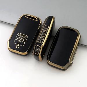 Housse de porte-clés en TPU Gold Edge pour Kia Carnival Cadenza 6/7 Boutons KA4 EX SX LX <span class=keywords><strong>Fiesta</strong></span> class Smart Key Protector Holder - Product Image 5