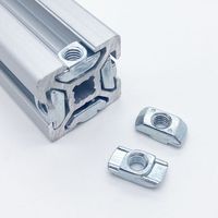 Écrous en T à encastrer en acier au carbone standard Minde, écrous en T à tête en T M4 M5 10-32UNF 8-32UNC pour profilés en aluminium de type B 4040 4545