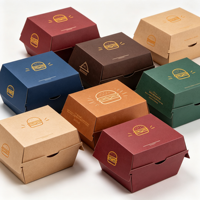 Emballage alimentaire jetable personnalisé, imperméable, en kraft, écologique, pour restaurant, résistant à la graisse, pour boîte à poulet frit