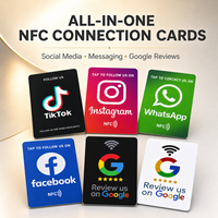 Support d'affichage NFC personnalisé sans contact pour cartes Google, réseaux sociaux et avis Google, avec fonction Tap et support de code QR