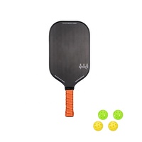 Raquette de pickleball de qualité professionnelle en fibre de carbone, noyau en polypropylène alvéolé de 16 mm, poignée antidérapante, équipement de loisirs de plein air
