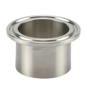 Food Grade 1 Inch 2 Inch Roestvrij Staal 304 316l Pijp Fitting Sanitaire Weld Ferrule Iso Sms Din Tri Klem Ptfe Ferrule