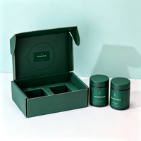 Bouteilles personnalisées de luxe en verre dépoli pour gélules et vitamines, flacons vides mats pour compléments de santé avec boîte