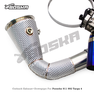 Tubos de Escape Catback Personalizados para Porsche 911 991.2 GT2 RS 3.8T 2018-2019 Boska Racing, Tubo de Escape de Titanio con Silenciador - Product Image 4