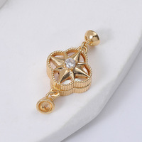 Collier Yuanlong à la mode et exquis, micro-incrusté de zircon, plaqué or 18 carats, boucle magnétique DIY