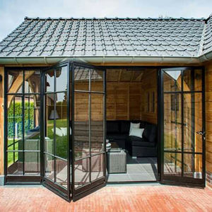 Deda <span class=keywords><strong>Sun</strong></span> <span class=keywords><strong>Room</strong></span> Индивидуальные складные двери наружные раздвижные складные стеклянные двери - Product Image 2