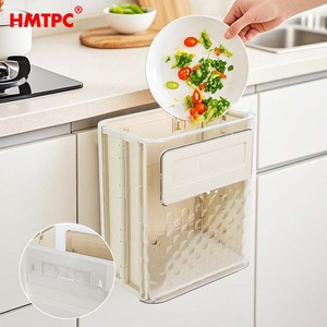 HMTPC Wall Mounted Kitchen Trash Can 7L With Lid Indoor Storage <b>Bin</b> For Cabinet Use - Product Image 2