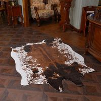 Hottest High-quality 100% Polyester Faux Fur Cowhide Rug Carpet for Home