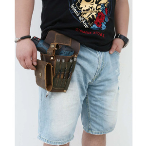 Electrician's <b>tool</b> waist <b>bag</b>, wearable <b>bag</b>, tape measure leather case, multi-functional EDC <b>tool</b> set, outdoor gear - Product Image 2
