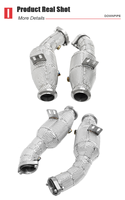 Tuyau d'échappement haute performance 200 cellules avec isolation pour moteur C43 W205 E43 W213 GLC43 GLE43 C450 AMG 3.0T M276 2016+
