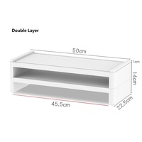 Réglable Moderne Bureau Bureau Étagère Organisateur Clavier De Stockage Moniteur Stand Riser Tiroir En Plastique Métal Titulaire Boîte Emballage