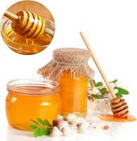 Vente en gros mini cuillère à miel en bois personnalisée design classique ustensile de cuisine marque privée mini bambou bâton de miel fêtes