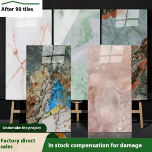 Carrelage mural en porcelaine vitrifiée de <span class=keywords><strong>luxe</strong></span> bleu jade, épaisseur 10 mm, texture imitation pierre, 750x1500 mm, design moderne pour cuisine d'appartement - Product Image 5