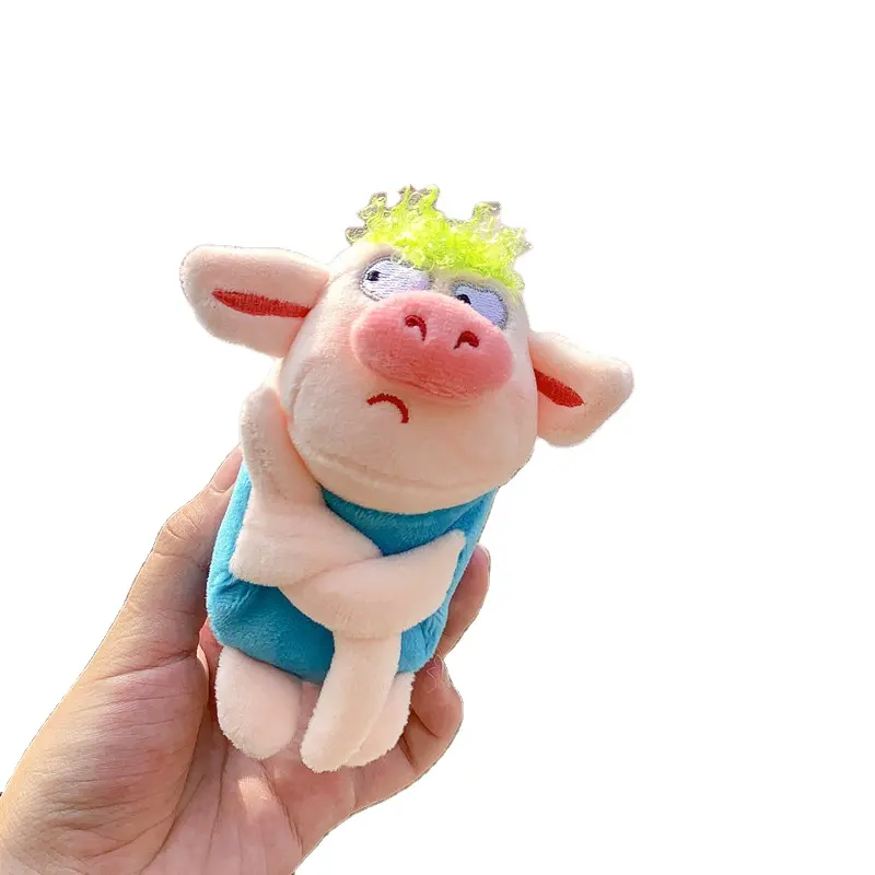 Üretici Piglet peluş oyuncak satchel kolye anahtarlık yaratıcı karikatür peluş sırt çantası kolye küçük bebek dolması oyuncaklar