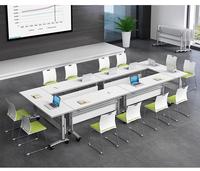 Büromöbel Klapptisch Modulares Holz-Konferenztisch-Set Faltbarer Besprechungs- und Schulungstisch