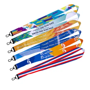 Norpie Supplier High Quality DIY Logo Printed Heat Transfer Printing Sublimation Polyester Lanyard for Medal