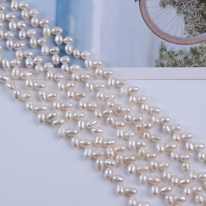 Perlas de Arroz de Agua Dulce Naturales de 5-6 mm, Blancas, en Forma de Espiga de Trigo, Perlas Sueltas, Venta al por Mayor Directa de Fábrica - Product Image 5