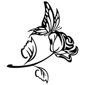 Autocollant de lettres roses florales, en vinyle, 24 pièces, décor mural pour fenêtre de voiture, adhésif cadeau découpé - Product Image 2