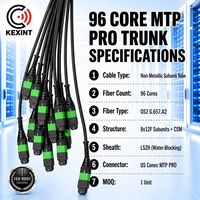 Câble Trunk Fibre Optique KEXINT MTP PRO 96 Cœurs Monomode APC Haute Densité Non-armé pour Centre de Données 400G