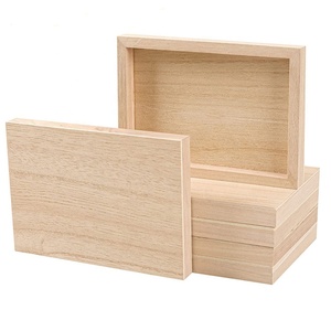 Paneles rectangulares de madera sin terminar, 5x7 pulgadas, lienzo de madera en blanco, paneles de pintura con <span class=keywords><strong>cuna</strong></span> <span class=keywords><strong>para</strong></span> dibujo - Product Image 5