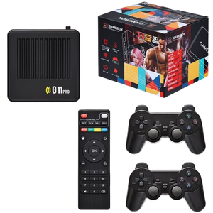 Console de jeu rétro professionnelle G11 Pro, décodeur 4K, téléviseur Android hybride, prise en charge des <span class=keywords><strong>émulateur</strong></span>s PSP/<span class=keywords><strong>N64</strong></span> avec manettes sans fil - Product Image 1