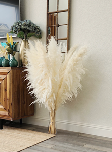 A-2 3 Tiges <span class=keywords><strong>Grand</strong></span> BLANC <span class=keywords><strong>PAMPAS</strong></span> HERBE 3-4ft <span class=keywords><strong>Grand</strong></span> Vente Fleurs Sèches Décor À La Maison Boho Décor De Mariage Floral Décor | Bouquet De Pampa - Product Image 6