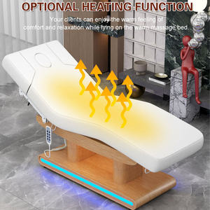 High Quality Double Column Electric Beauty Massage <b>Bed</b> Wood with <b>LED</b> 4 Motor Electric Spa Facial <b>Bed</b> <b>Bed</b> for Beauty Salon - Product Image 3