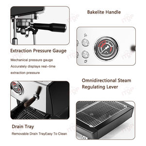 Machine à expresso et cappuccino semi-automatique ITOP, en acier inoxydable, contrôlée par application, pour usage hôtelier et domestique - Product Image 6