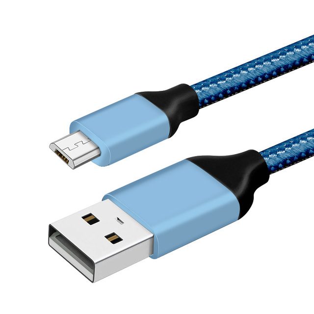 Feiyida 3FT USB-A to Micro USB & USB-C Fast Charging Data Cable for Smartphones Cameras Headphones Computers-Nylon Braided