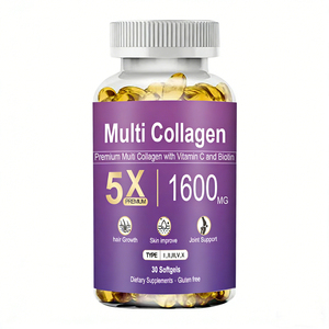 Collagène hydrolysé en gélules multi-collagène en gros OEM, <span class=keywords><strong>complexe</strong></span> de biotine, soutient la peau, les cheveux et les ongles, <span class=keywords><strong>60</strong></span> gélules, complément alimentaire - Product Image 1