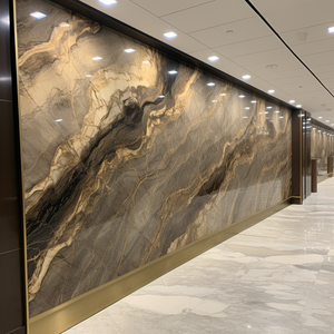 Tấm ốp tường nhựa PVC WPC giả đá cẩm thạch 3D chống thấm Oushe dùng trong nhà - Product Image 1