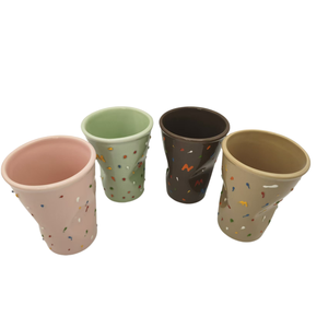 Tasse à café en porcelaine irrégulière, embossée à la main, pour boissons chaudes, tasse à café peinte à la main, tasse personnalisée avec logo, cadeau, tasse en poterie - Product Image 2