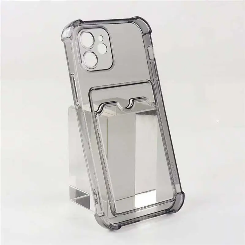 Nice Card Slot Four Corners Airbag Transparent TPU Phone Case For Samsung Galaxy A24 M14 A05 A70 A25 A15 A35 A55 M31 A73 M33 A54