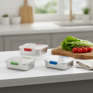 Smash Stainless Steel Meal <b>Box</b> 600 Ml <b>Lunch</b> <b>Box</b> Pack Of 6 - Product Image 3