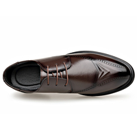 Chaussures habillées en cuir véritable pour hommes, style brogue, décontractées et formelles, à boucle monacale, type Oxford